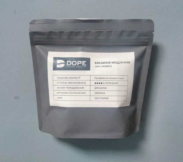 Кава зернова Dope 100% арабіка Бразилія Моджана, 250 грам 2866100591 фото